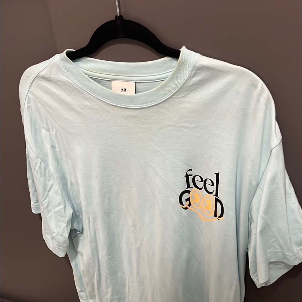 H&M Sky Blue 'Feel Good' Tee